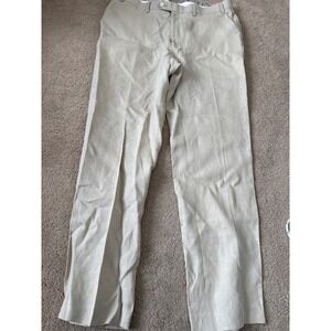 Lauren Ralph Lauren Dress Pants Men's 36x32 Beige 100% Linen Lightweight Beach